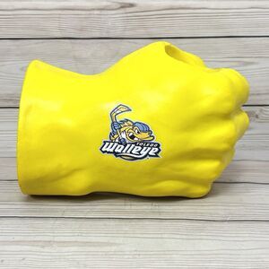 Toledo Walleye Foam FAN FIST Yellow Beverage Holder Hulk Hand Can Koozie Hockey